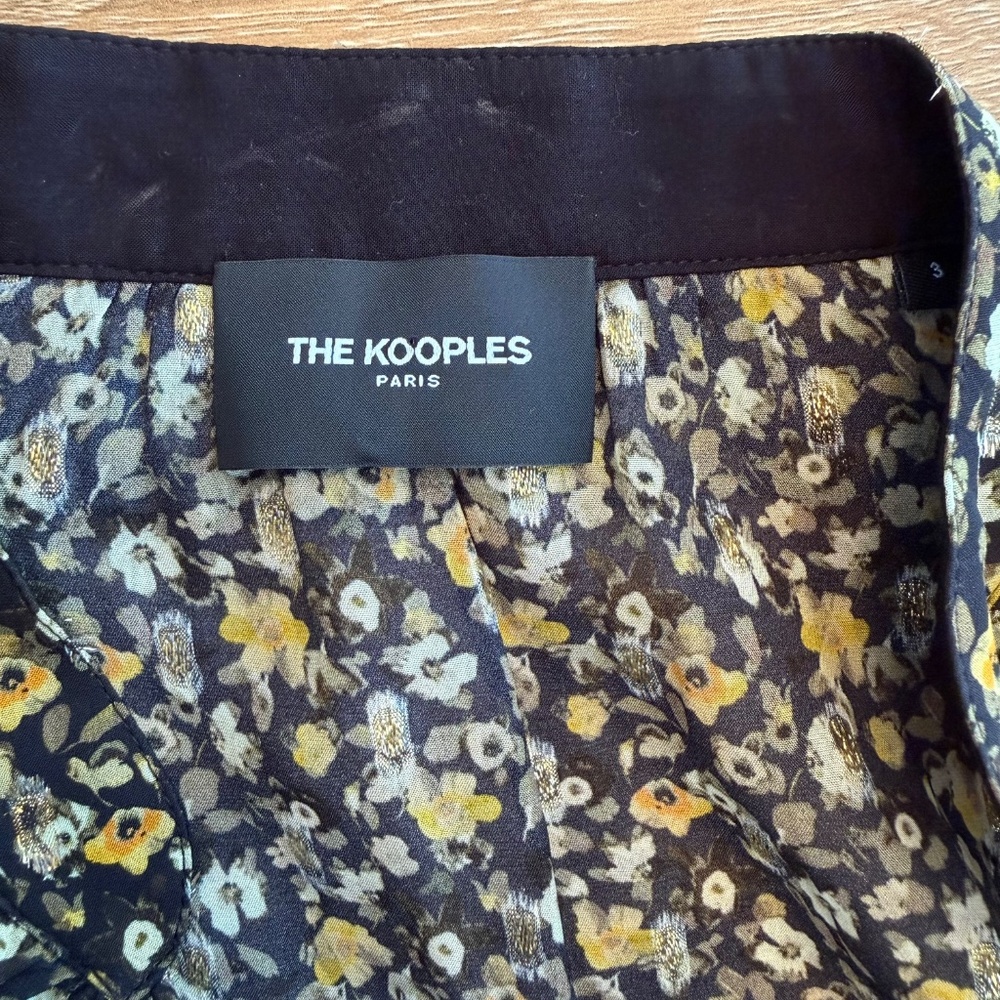{SOLD} THE KOOPLES Floral Sheer Blouse Top Women’s Large - Picture 7 of 11